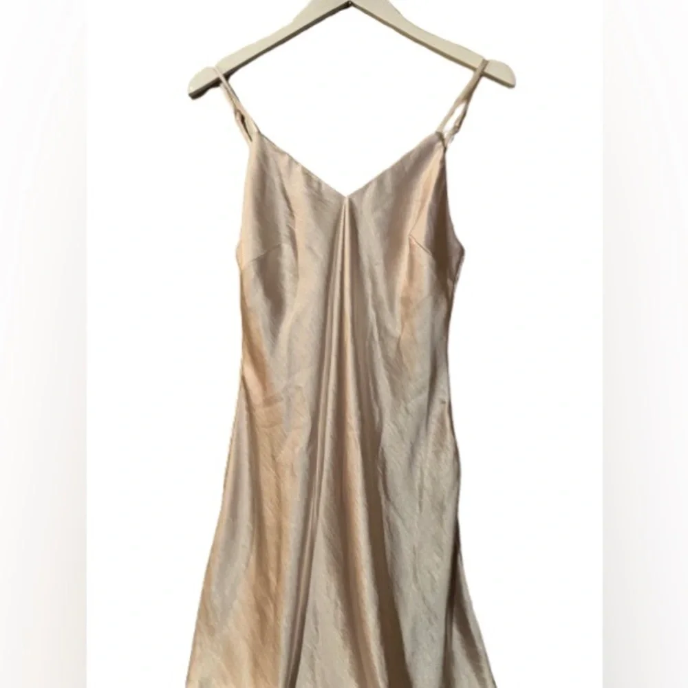 Dress Forum taupey V-Neck Slip Dress silky soft sheath satin - Picture 9 of 10